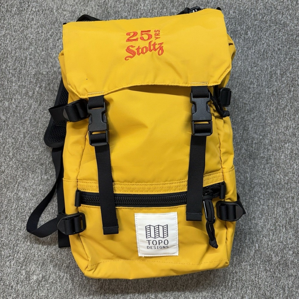 Topo Designs Rover Pack Mini All Yellow Cinch Top Backpack Small Laptop Fits